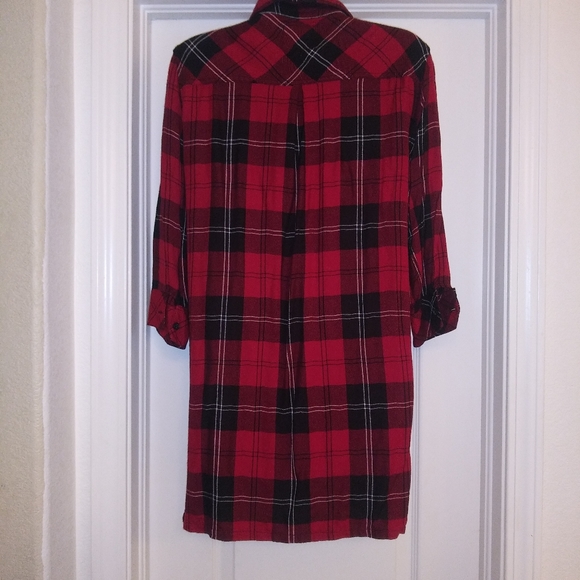 Rails Plaid Button Down Tunic Top - Picture 4 of 6